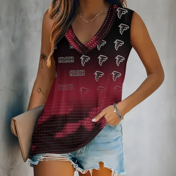 Atlanta Falcons V-neck Women’s Vest T-shirt SPTVNECKWVTS164