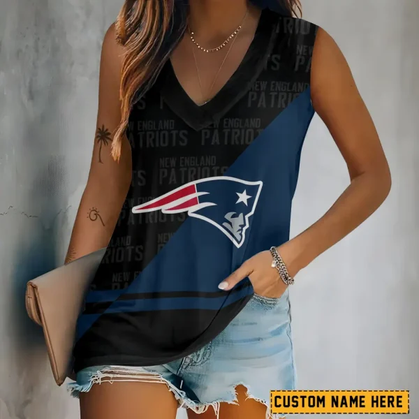New England Patriots V-neck Women’s Vest T-shirt SPTVNECKWVTS152