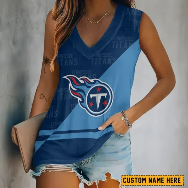 Tennessee Titans V-neck Women’s Vest T-shirt SPTVNECKWVTS161