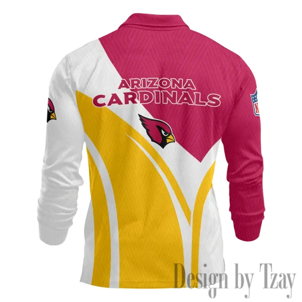 Arizona Cardinals Fashion Men's Business Long Sleeve T-Shirt SPTLSPS328 - Image 3