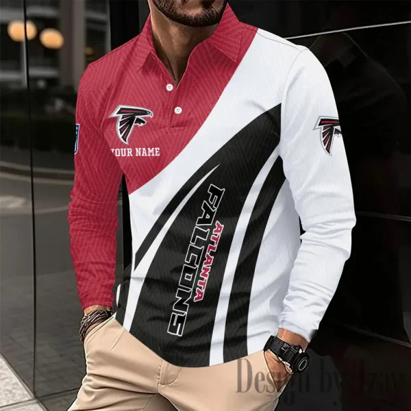 Atlanta Falcons Fashion Men's Business Long Sleeve T-Shirt SPTLSPS329