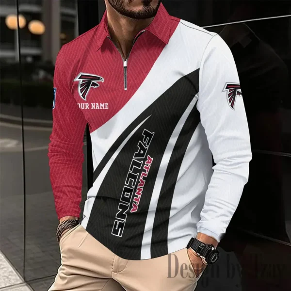 Atlanta Falcons Fashion Men's Business Long Sleeve T-Shirt SPTLSPS329 - Image 2
