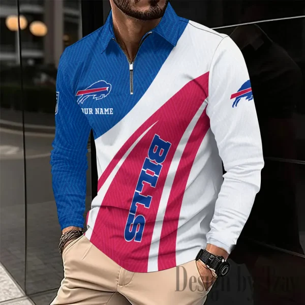 Buffalo Bills Fashion Men's Business Long Sleeve T-Shirt SPTLSPS331 - Image 2