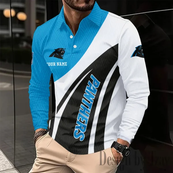 Carolina Panthers Fashion Men's Business Long Sleeve T-Shirt SPTLSPS332