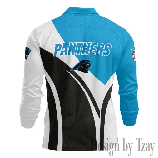 Carolina Panthers Fashion Men's Business Long Sleeve T-Shirt SPTLSPS332 - Image 3