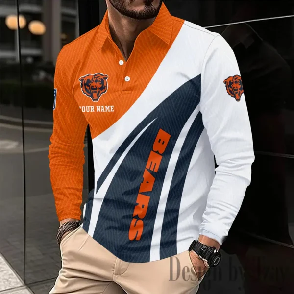 Chicago Bears Fashion Men's Business Long Sleeve T-Shirt SPTLSPS333