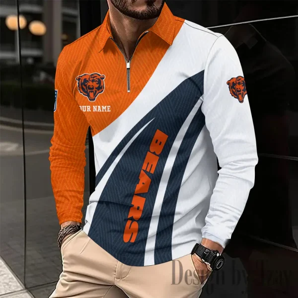 Chicago Bears Fashion Men's Business Long Sleeve T-Shirt SPTLSPS333 - Image 2