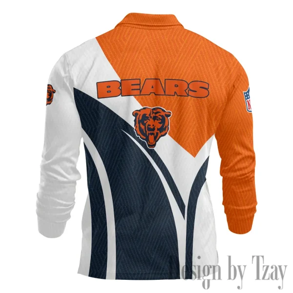 Chicago Bears Fashion Men's Business Long Sleeve T-Shirt SPTLSPS333 - Image 3