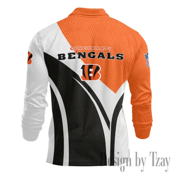 Cincinnati Bengals Fashion Men's Business Long Sleeve T-Shirt SPTLSPS334 - Image 3