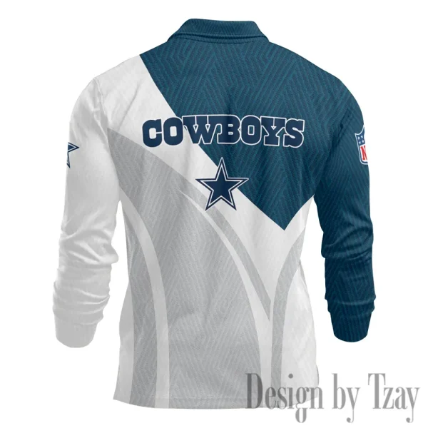 Dallas Cowboys Fashion Men's Business Long Sleeve T-Shirt SPTLSPS336 - Image 3