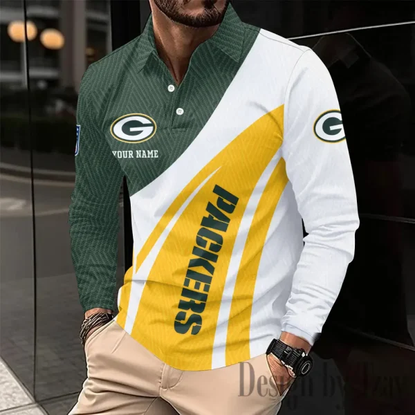 Green Bay Packers Fashion Men's Business Long Sleeve T-Shirt SPTLSPS339