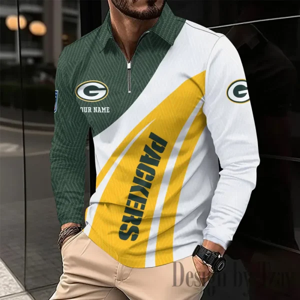 Green Bay Packers Fashion Men's Business Long Sleeve T-Shirt SPTLSPS339 - Image 2