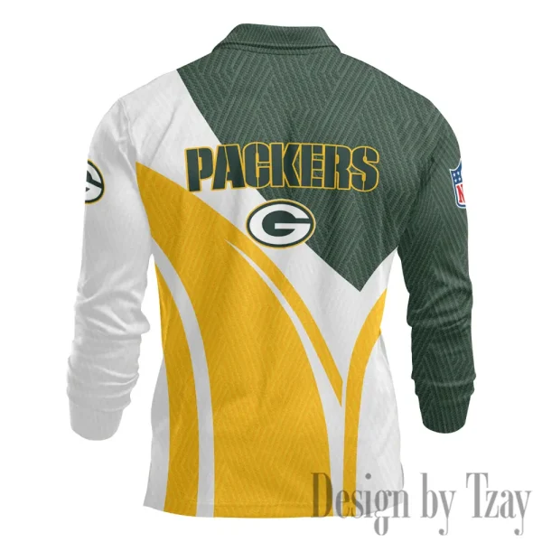 Green Bay Packers Fashion Men's Business Long Sleeve T-Shirt SPTLSPS339 - Image 3