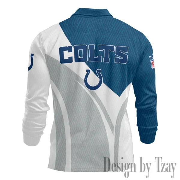 Indianapolis Colts Fashion Men's Business Long Sleeve T-Shirt SPTLSPS341 - Image 3
