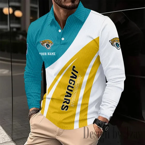 Jacksonville Jaguars Fashion Men's Business Long Sleeve T-Shirt SPTLSPS342