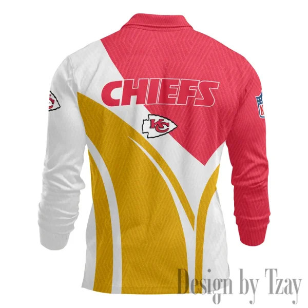 Kansas City Chiefs Fashion Men's Business Long Sleeve T-Shirt SPTLSPS343 - Image 3