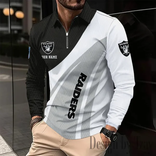 Las Vegas Raiders Fashion Men's Business Long Sleeve T-Shirt SPTLSPS344 - Image 2