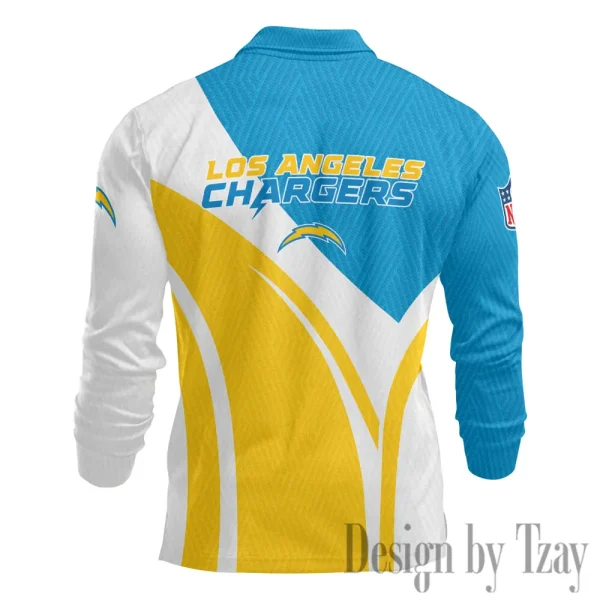 Los Angeles Chargers Fashion Men's Business Long Sleeve T-Shirt SPTLSPS345 - Image 3
