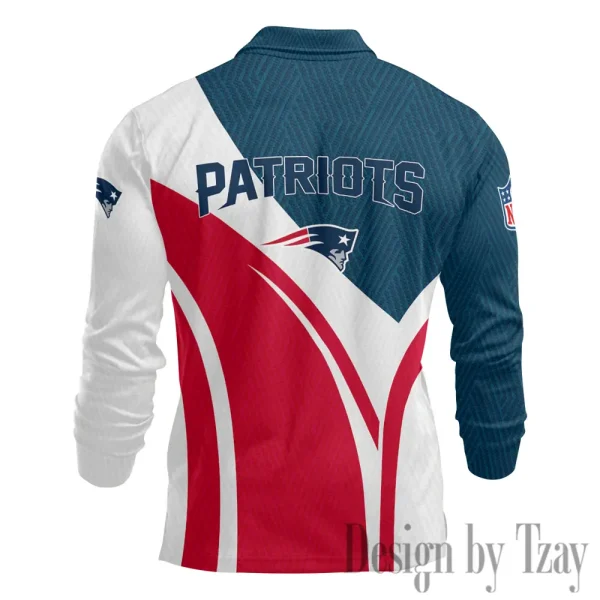 New England Patriots Fashion Men's Business Long Sleeve T-Shirt SPTLSPS349 - Image 3