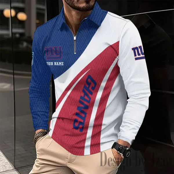 New York Giants Fashion Men's Business Long Sleeve T-Shirt SPTLSPS351 - Image 2