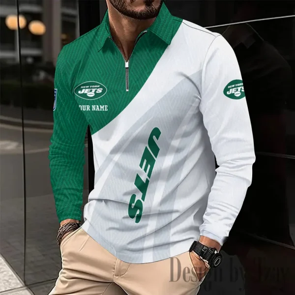 New York Jets Fashion Men's Business Long Sleeve T-Shirt SPTLSPS352 - Image 2