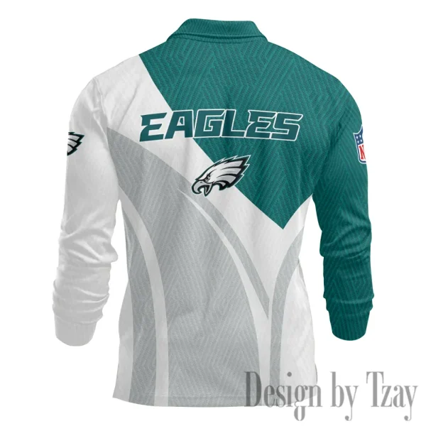 Philadelphia Eagles Fashion Men's Business Long Sleeve T-Shirt SPTLSPS353 - Image 3