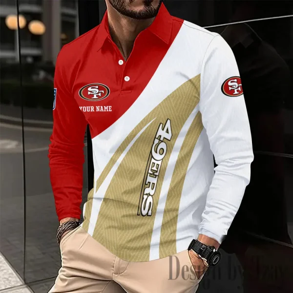 San Francisco 49ers Fashion Men's Business Long Sleeve T-Shirt SPTLSPS355