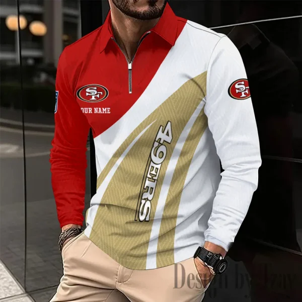 San Francisco 49ers Fashion Men's Business Long Sleeve T-Shirt SPTLSPS355 - Image 2