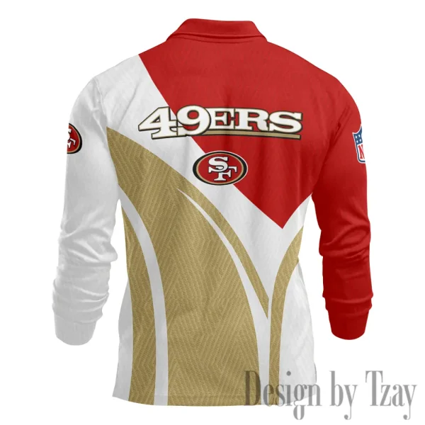 San Francisco 49ers Fashion Men's Business Long Sleeve T-Shirt SPTLSPS355 - Image 3