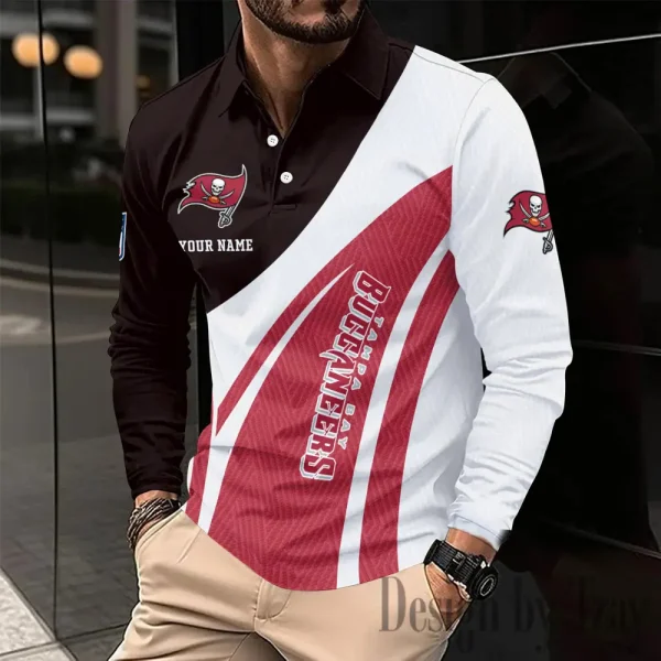 Tampa Bay Buccaneers Fashion Men's Business Long Sleeve T-Shirt SPTLSPS357