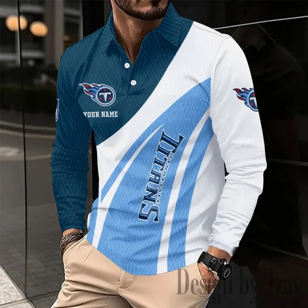 Tennessee Titans Fashion Men's Business Long Sleeve T-Shirt SPTLSPS358