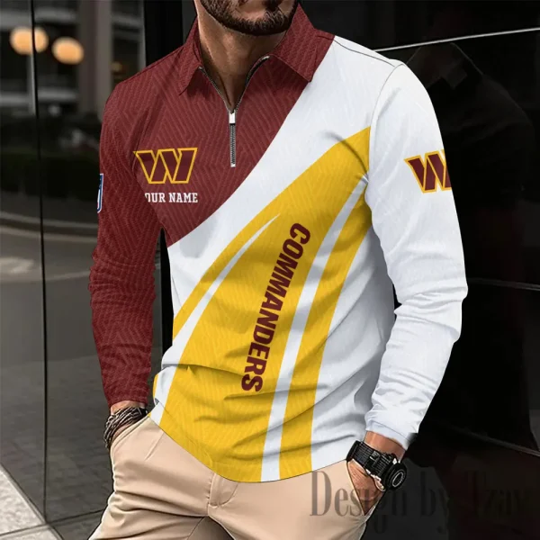 Washington Commanders Fashion Men's Business Long Sleeve T-Shirt SPTLSPS359 - Image 2