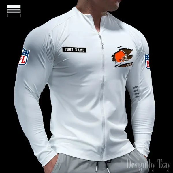 Cleveland Browns Cycling Men Jersey Long Sleeve Thin Trending 2025 SPTCMJST008