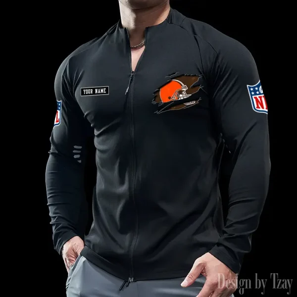 Cleveland Browns Cycling Men Jersey Long Sleeve Thin Trending 2025 SPTCMJST008 - Image 2