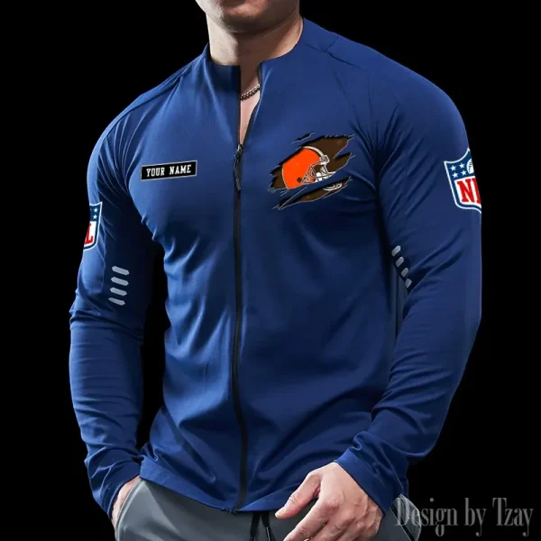 Cleveland Browns Cycling Men Jersey Long Sleeve Thin Trending 2025 SPTCMJST008 - Image 3