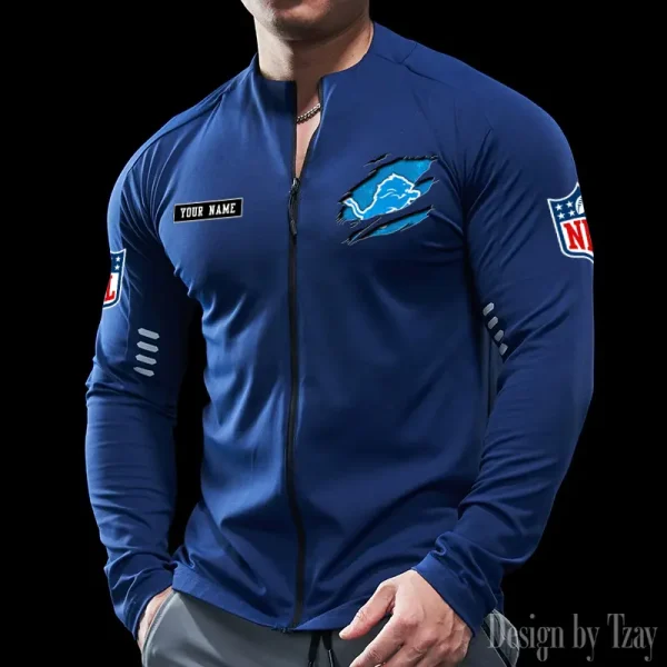 Detroit Lions Cycling Men Jersey Long Sleeve Thin Trending 2025 SPTCMJST011 - Image 2
