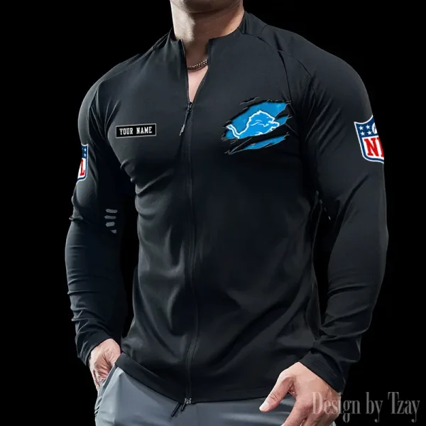 Detroit Lions Cycling Men Jersey Long Sleeve Thin Trending 2025 SPTCMJST011 - Image 3