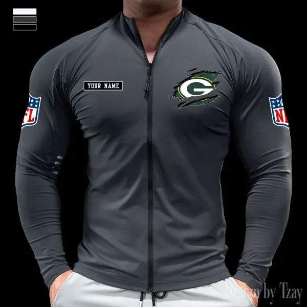 Green Bay Packers Cycling Men Jersey Long Sleeve Thin Trending 2025 SPTCMJST012 - Image 4