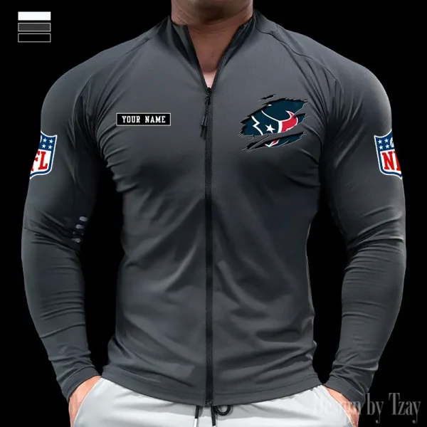 Houston Texans Cycling Men Jersey Long Sleeve Thin Trending 2025 SPTCMJST013