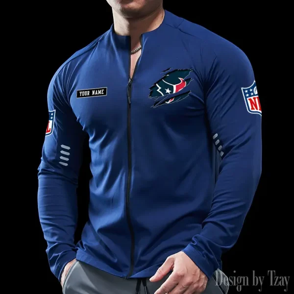 Houston Texans Cycling Men Jersey Long Sleeve Thin Trending 2025 SPTCMJST013 - Image 2