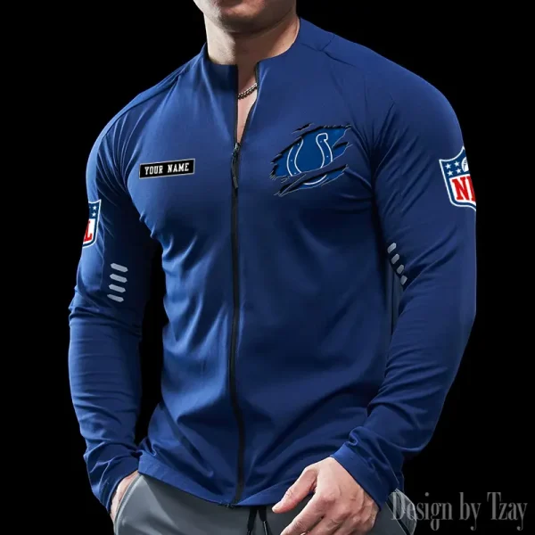 Indianapolis Colts Cycling Men Jersey Long Sleeve Thin Trending 2025 SPTCMJST014 - Image 2