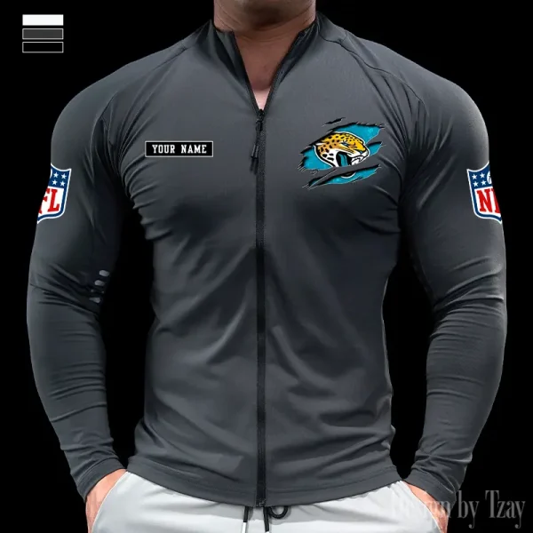 Jacksonville Jaguars Cycling Men Jersey Long Sleeve Thin Trending 2025 SPTCMJST015 - Image 3