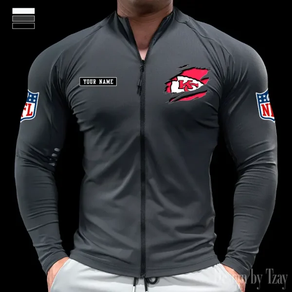 Kansas City Chiefs Cycling Men Jersey Long Sleeve Thin Trending 2025 SPTCMJST016 - Image 2