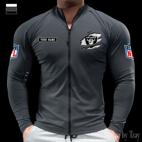 Las Vegas Raiders Cycling Men Jersey Long Sleeve Thin Trending 2025 SPTCMJST017 - Image 3