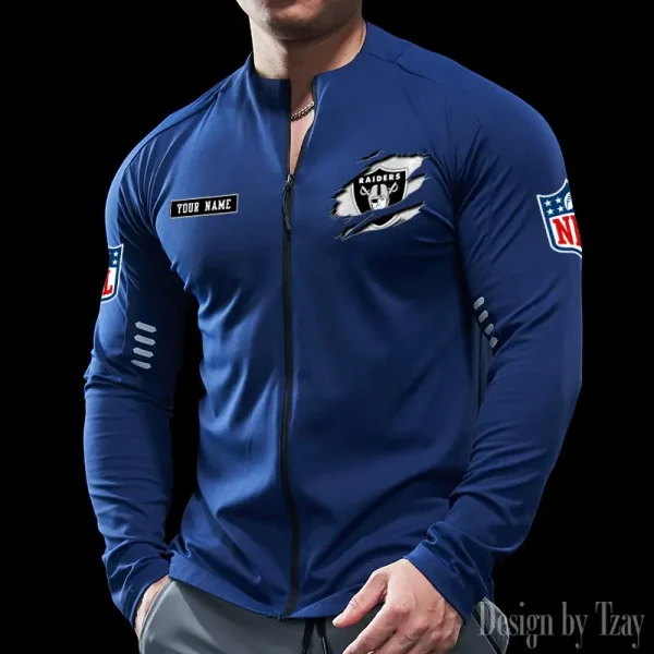 Las Vegas Raiders Cycling Men Jersey Long Sleeve Thin Trending 2025 SPTCMJST017 - Image 4