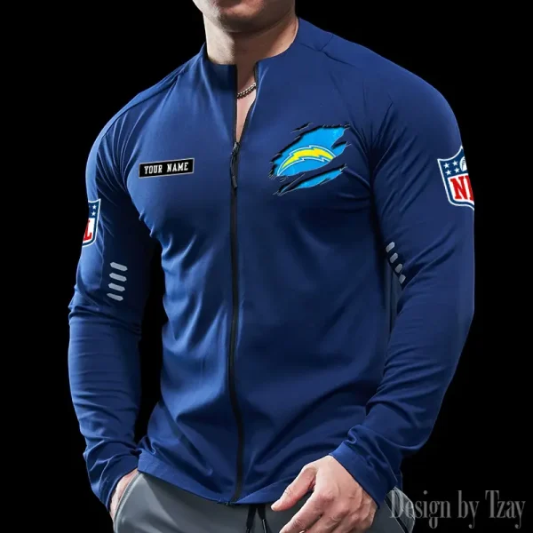 Los Angeles Chargers Cycling Men Jersey Long Sleeve Thin Trending 2025 SPTCMJST018 - Image 3