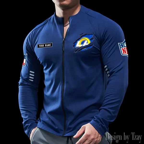 Los Angeles Rams Cycling Men Jersey Long Sleeve Thin Trending 2025 SPTCMJST019 - Image 3