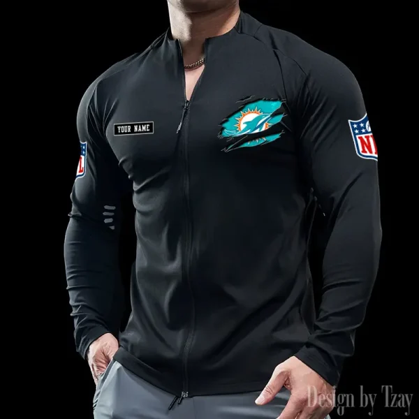 Miami Dolphins Cycling Men Jersey Long Sleeve Thin Trending 2025 SPTCMJST020 - Image 2