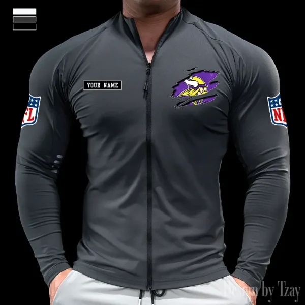 Minnesota Vikings Cycling Men Jersey Long Sleeve Thin Trending 2025 SPTCMJST021 - Image 4