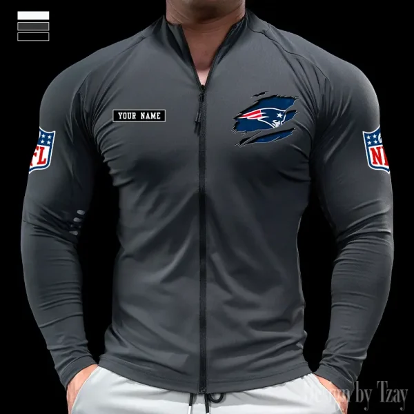 New England Patriots Cycling Men Jersey Long Sleeve Thin Trending 2025 SPTCMJST022